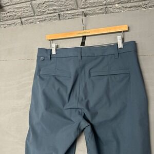 Lululemon Mens Commission Slim Fit Pants 32 Iron Blue Polyester Trousers